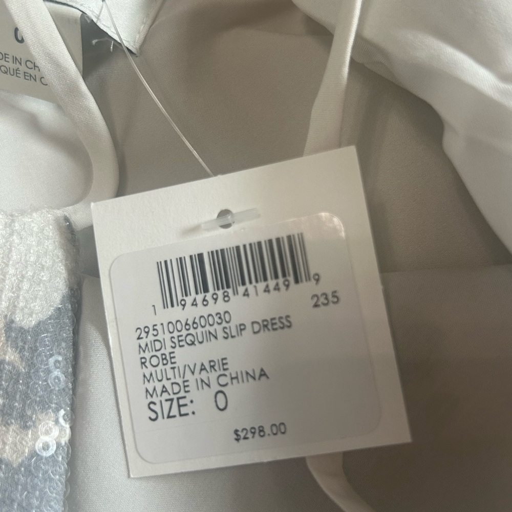 New sz 0 sequin camo spaghetti strap club Monaco cocktail dress lined. - Picture 11 of 16